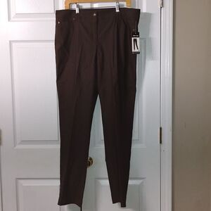 New Directions slim leg brown dress pants  Sz 16